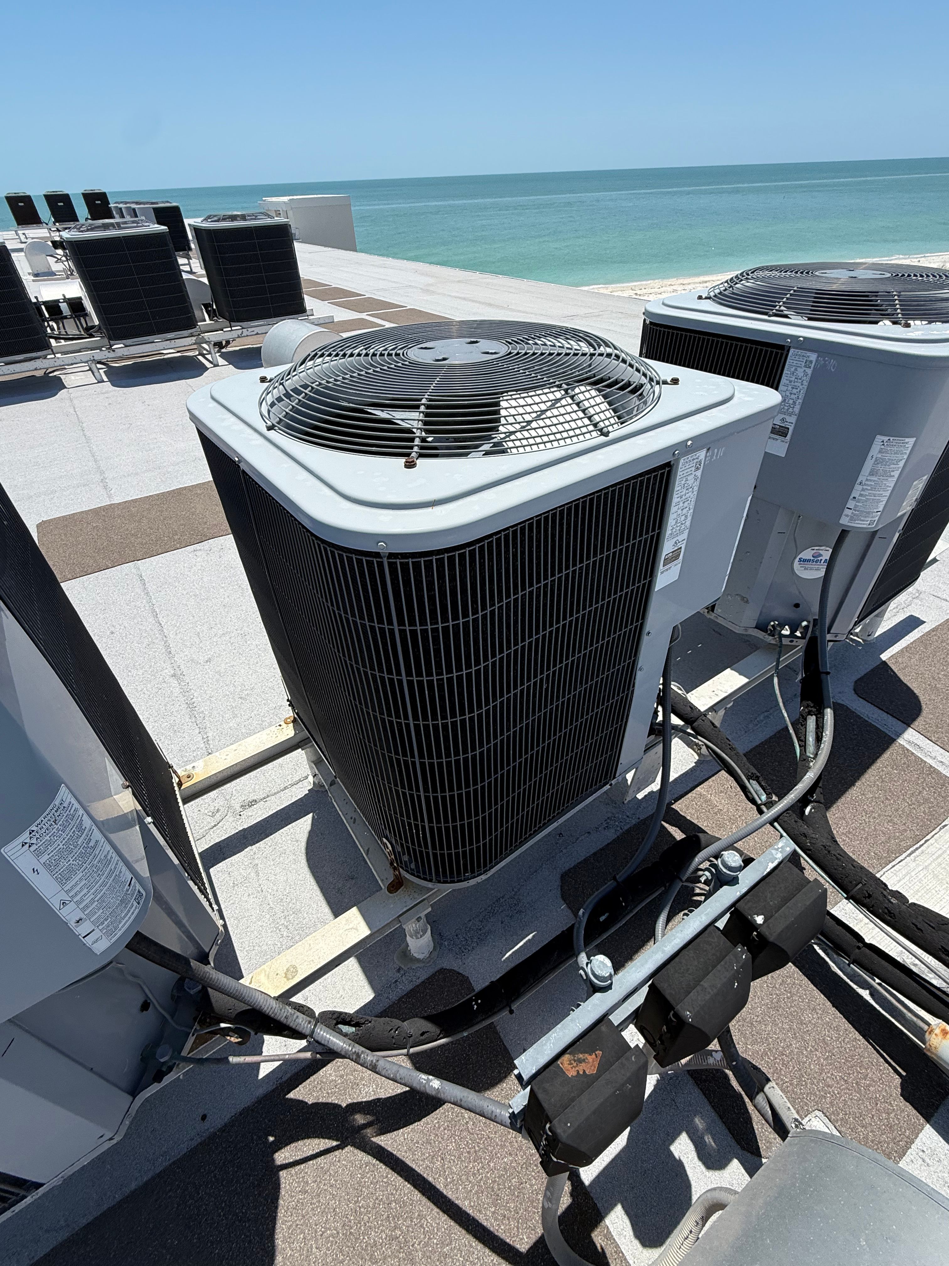 condenser unit on roof